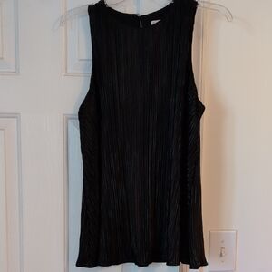 Black Pleated Party Tank